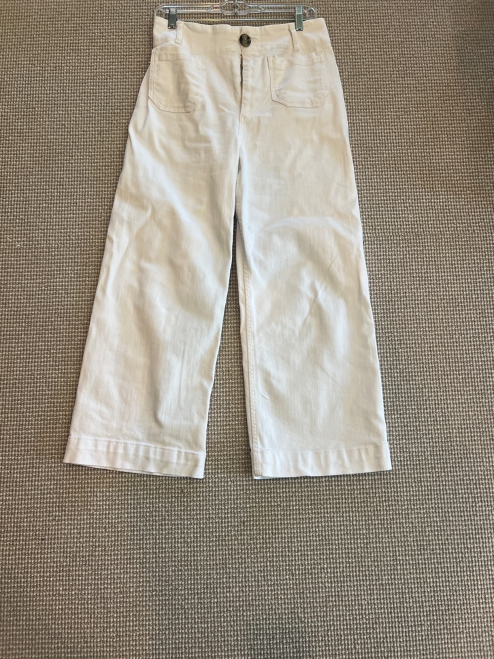 Pilcro Wide-Leg White Pants from Anthropologie